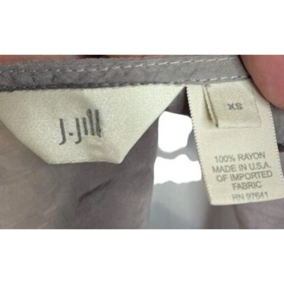 J. Jill Gray Long Sleeves Keyhole Bust Top Size XS - Picture 6 of 7
